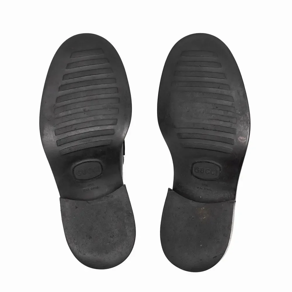 VTG GUCCI Tom Ford Era Black Leather Horsebit Loafers Old Money EU 41 US 8 D
